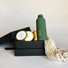 Embrace eco-friendly living with a gift box that celebrates sustainability and artisanal treasures. Beysis Green Stainless Steel Water Bottle. Featuring a double-walled 18/8 stainless steel design, the Beysis water bottle keeps liquids cold for 24 hours and hot for 12. Leakproof and BPA free, our stylish bottle blends fashion with function to help hit your hydration goals. Capacity: 500ml/17 oz. Beysis Reusable Cotton Shopper. Reduce your consumption of single-use plastics with Beysis' iconic st Eco-friendly Natural Color Bucket Bag As Gift, Eco-friendly Green Bags For Market, Eco-friendly Green Fair Trade Bag, Eco-friendly Cotton Bags For Farmers Market, Eco-friendly Green Packable Bags, Unique Corporate Gifts, Cocktail And Mocktail, Travel Candles, Summer Rain