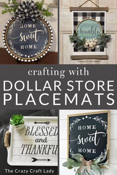 the crafty craft lady's dollar store placemats are easy to make