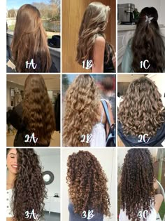 Tipos de cachos cabelo 1A 1B 1C 2A 2B 2C 3A 3B 3C Curly Hair 2c, Curly Hair Advice, 3a Hair, Curly Hair Care Routine, Hair Mistakes, Curly Hair Types, Hair Advice, Curly Hair Routine, Types Of Curls