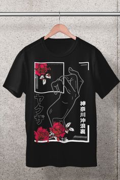 Japanese Line Art, Japan Cities, Fall Tshirt Designs, Japanese Art Style, Japanese Symbols, Rose Line Art, Simple Streetwear, Streetwear Tshirt Design, Japanese Graphic