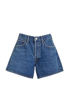 Parker Long Denim Shorts By Agolde | Moda Operandi Jean Shorts Long, Sequins Top Outfit, Calm Fits, 2024 Clothes, Carrie Bradshaw Outfits, Aya Muse, Long Denim Shorts, Ibiza Outfits, Italy Outfits