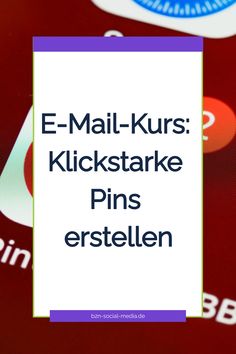 E-Mail-Kurs: Klickstarke Pins erstellen Content Social Media, Social Media Tools, Online Marketing Tools, Online Shops, Pinterest Marketing, Marketing Tools, Internet Marketing, Business Marketing