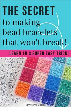 the secret to making bead bracelets that won't break learn this super easy trick