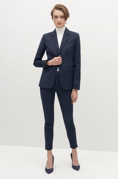 Womens Suits Wedding, Womens Navy Suit, Wedding Suits For Women, Business Suit For Women, Emerald Tie, Suits For Work, Mens Navy Suit, Teal Suit, Groom And Groomsmen Suits