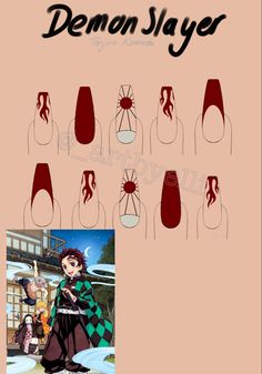 Nail Drawing, Anime Nails, Really Cute Nails, Nails Desing, Easy Nail Art, Anime Inspired