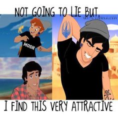 I could do without the face piercing, but DAMN Fine Guys, Timmy Turner, Prince Eric, Disney Boys