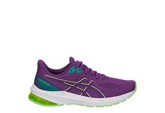 ASICS GT-1000 12 Women s Running Shoe Reach your workout goals with the ASICS GT-1000 12 women s running Shoe. With a breathable mesh and synthetic upper , this lace-up Shoe has an OrthoLite™ X-30 sockliner for all-day comfort and a LITETRUSS™ midsole to reduce pronation. The combined FLYTEFOAM™ cushioning with rearfoot GEL™ technology supports softer landings, while the AHAR+ outsole provides outstanding traction. Mesh/synthetic upper Lace-up closure OrthoLite Asics Sneakers With Arch Support For Workout, Asics Sneakers For Workout With Arch Support, Asics Workout Sneakers With Arch Support, Technical Asics Running Sneakers, Purple Breathable Mesh Running Shoes, Asics Lace-up Running Shoes For Sports, Asics Mesh Running Shoes For Training, Asics Mesh Training Running Shoes, Asics Running Shoes With Boost Midsole For Workout