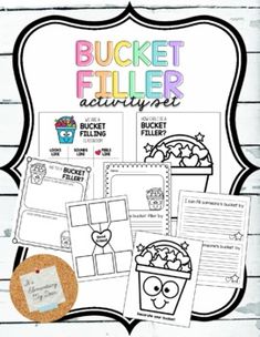 the bucket filler activity pack is shown