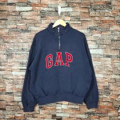 Vintage 90s Distressed Gap Sweatshirt Gap Crewneck Gap Pullover Gap Jumper Gap Sweater Embroidery Logo Blue Color Men's M Label : Gap Label Size : M (refer the measurement) Made in Northern Mariana Islands, USA Materials from 85% Cotton 15% Polyester Used Item With Condition 4/10 Refer Picture. DISTRESSED - Faded, Yellowish, Stain and No Holes. Lay Down Flat Measurement : - Width (armpit to armpit) and: 24 Inches - Length (shoulder to end of garment): 25.5 Inches We are selling used clothing wit Affordable Casual Gap Sweater, Cheap Gap Crew Neck Top, Cheap Gap Crew Neck Sweatshirt, Affordable Gap T-shirt For Streetwear, Cheap Gap Sweater For Spring, Cheap Blue Gap Shirt, Cheap Gap Denim Blue Tops, Cheap Gap Winter Sweater, Cheap Gap Long Sleeve Shirt