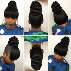 Ninja Bun With Bangs, Ninja Bun, Bun With Bangs, Chinese Bangs, High Bun Hairstyles, Knot Bun