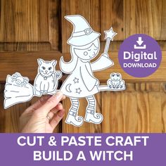 cut and pastee craft build a witch