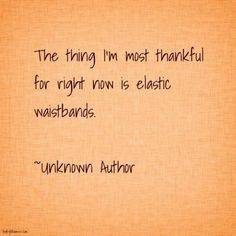 the thing i'm most thoughtful for right now is elastic waistbands unknown author