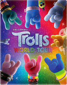 a poster for the movie tails world tour with many hands in different colors and sizes