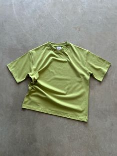 THE PERFECT TEE (MATCHA). 250 GSM crew neck t-shirt is cut to a slightly boxy unisex fit. Detailed with a woven tag at neck line. Crafted from 100% cotton with a soft peached finish. *READY TO SHIP NEXT DAY* Matcha, Neck T Shirt, Crew Neck, Wardrobe, T Shirt, Quick Saves, Clothes