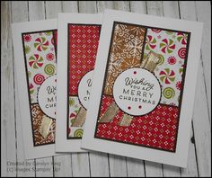 two christmas cards with the words wishing merry on them