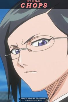 an anime character with glasses and long hair looking at the camera, text reads my media chops