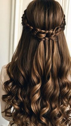 Bas Mitzvah, Hairstyle 2024, Intricate Hairstyles, Female Hairstyles, Simple Prom Hair, Half Up Half Down Hairstyles, Natural Gray Hair, Fancy Hairstyles, Long Wavy Hair