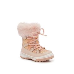 Kelly & Katie-Lil Anna Snow Boot - Kids' Cute and cozy, the Lil Anna snow boots from Kelly & Katie are a must-have for the winter season. This pair offers a traction sole to keep their steps sturdy as they travel across slick sidewalks. Complete with a faux fur cuff and sparkle details that add a playful pop. Not sure which size to order? Click here to check out our Kids Measuring Guide! For more helpful tips and sizing FAQs, click here . Snow Boot, Kids Lighting, Kids Boots, Helpful Tips, Our Kids, Winter Season, Snow Boots, The Winter, Light Pink