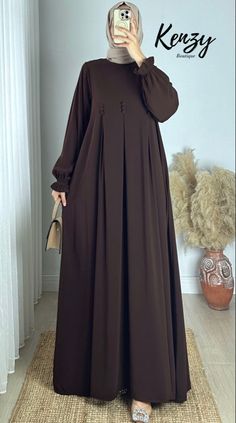 Muslim Fashion Dress Simple, Simple Abaya Designs, Dress Muslim Modern, Muslimah Fashion Casual, Abaya Designs Latest, Islamic Fashion Dresses, Projek Menjahit, Abaya Design