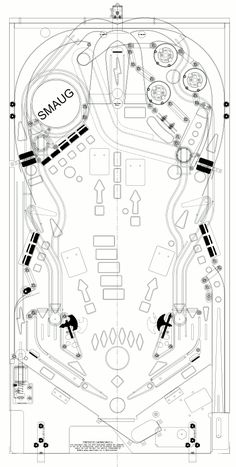 a drawing of a train track with the names and numbers in black on yellow background