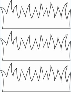 four rows of lines with different shapes and sizes