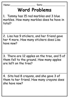 Math Lesson For Grade 1, Grade 2 Worksheets Free Printable, 1st Grade Math Worksheets Free Printable, 2nd Grade Math Worksheets Free Printable, Maths Worksheet, Mental Maths, First Grade Words, Mental Maths Worksheets, Fun Math Worksheets