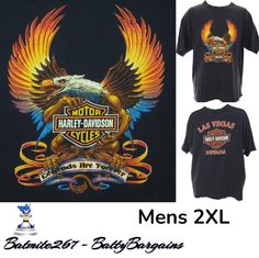 two t - shirts with an eagle on the front, and another image of a motorcycle