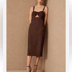 New Without Tags, Just Didn’t Fit. Stretchy Material And Very Flattering Fit. Medium Brown Color, Midi Length. Bhldn Dresses, Bhldn Dress, Bridesmaid Dress Colors, Bridal Event, Romantic Look, Anthropology, Bridesmaid Dress, Clothes For Sale, Colorful Dresses