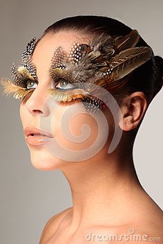 Eyebrow Feathering, Fantasy Make-up, Owl Costume, Bird Costume, The Wing, Halloween Make Up