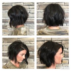 Texturized modern bob #studio603 Hair 2018, Mom Hairstyles, Bob Haircut, Short Bob Hairstyles, Hair Today, Hair Stuff, Bob Cut, Great Hair