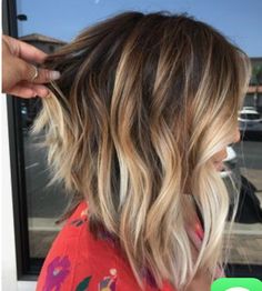 Asymmetrical Lob, Long Bob Hairstyle, Longbob Hair, Bob Hairstyle Ideas, Thick Wavy Hair, Lob Haircut, Ombré Hair