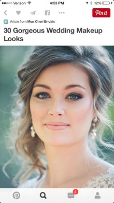 an instagram photo of a woman with blue eyes and blonde hair, wearing a wedding dress