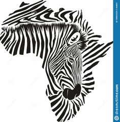 the head of a zebra in black and white on a white background royalty illustration, clip art