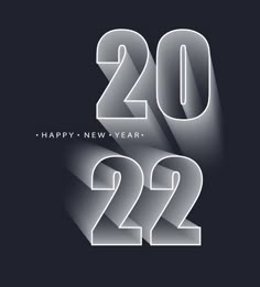 happy new year 2012 greeting card with the numbers twenty and twenty in white on a black background