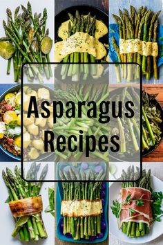 Asparagus dishes displayed in various cooking styles with the text "Asparagus Recipes" in the center. Parmesan Asparagus Baked, Best Asparagus, Ways To Cook Asparagus, Best Asparagus Recipe, Asparagus Casserole, Asparagus Recipes Roasted, Parmesan Asparagus