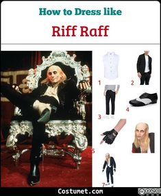 an image of how to dress like riff raff from the addams movie costume