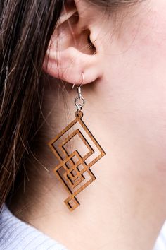 Glowforge Earrings, Laser Earrings, Laser Cut Wood Jewelry, Laser Cut Wood Earrings, Wood Earring, Earring Inspo, Laser Cut Jewelry, Laser Cut Earrings, Tower Design