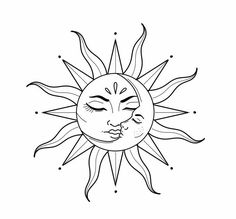 the sun and moon face with eyes closed