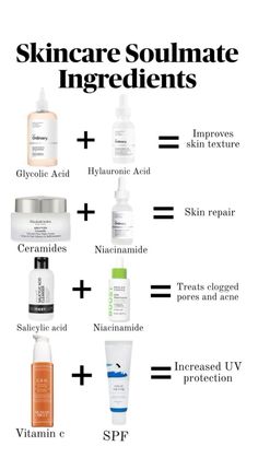 an info sheet with the ingredients for skin care