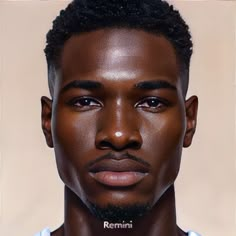 African American Portraits Photography, Face Reference Black, Rendering Dark Skin, Male Face Drawing, Men's Portrait Photography, Black Male Models, Face Profile, Diamond Face Shape, Black Person