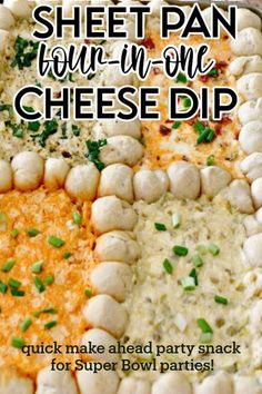 Sheet Pan Pull Apart Cheese Dip (quick party snacks!)