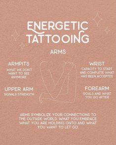 an info sheet with the words energetic tattooing on it and instructions for how to use them