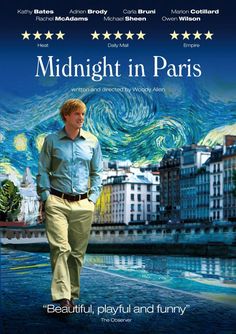 the movie midnight in paris features a young man walking down a street with his hands on his hips