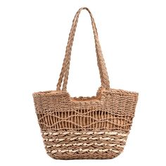 UAKISS - Summer Women Weave Straw Tote Bag 2024 New In Fashion Travel Beach Bags Lady Handmade Rattan Shoulder Bag Handbags SIZE: (Upper Width)43cm * (Lower Width)30cm * (Height)25cm * (Thickness)12cm Shoulder Belt Length:70cm New In Fashion, Shoulder Belt, Straw Tote Bag, Belt Length, Floral Bags, Canvas Crossbody Bag, Woman Weaving, Straw Tote, Travel Beach