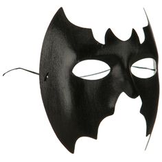 a black masquerade mask on a white background