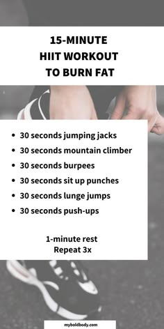 15 Minute Hiit Workout, Quick Hiit Workout, Hiit For Beginners, Hiit Workouts Fat Burning, Hiit Workout Plan, Hiit Exercises, Hiit Workout Routine, Hiit Workouts For Beginners