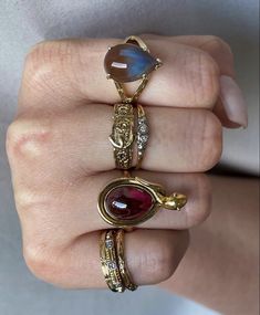 Two Rings, Nail Jewelry, Classy Jewelry, Stacked Jewelry, Mode Inspo