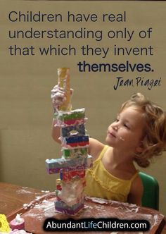 Children need the opportunity for discovery learning. Constructivist approach. Early Childhood Quotes, Preschool Quotes, Education Philosophy, Child Development Theories, Educational Theories, Childhood Quotes, Play Quotes, Jean Piaget, Teaching Quotes