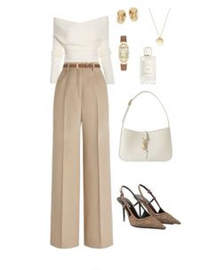 Corporate Outfits, Beige Pants, Everyday Fashion Outfits, Looks Chic