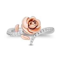 Enchanted Disney Belle Diamond Rose Bypass Ring Disney Engagement Rings, Disney Engagement, Enchanted Disney, Enchanted Disney Fine Jewelry, Disney Fine Jewelry, Disney Belle, Helzberg Diamonds, Belle Disney, Gem Diamonds